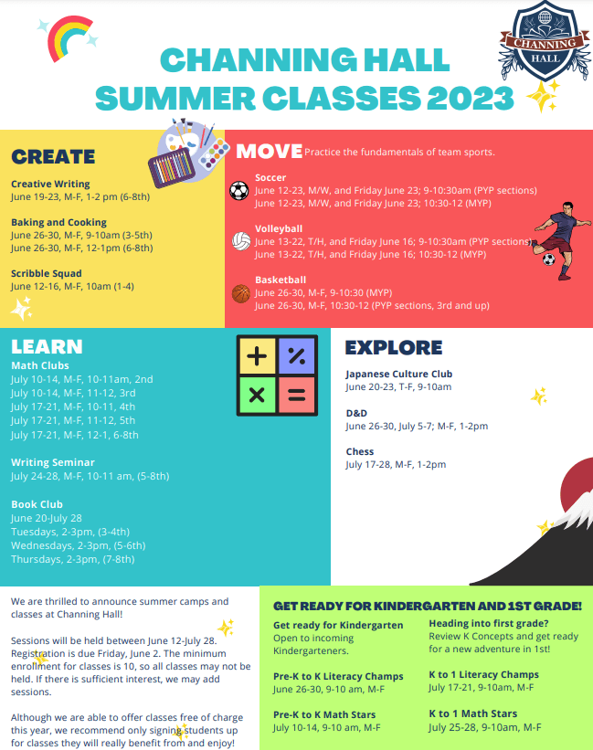 Channing Hall | Summer Classes